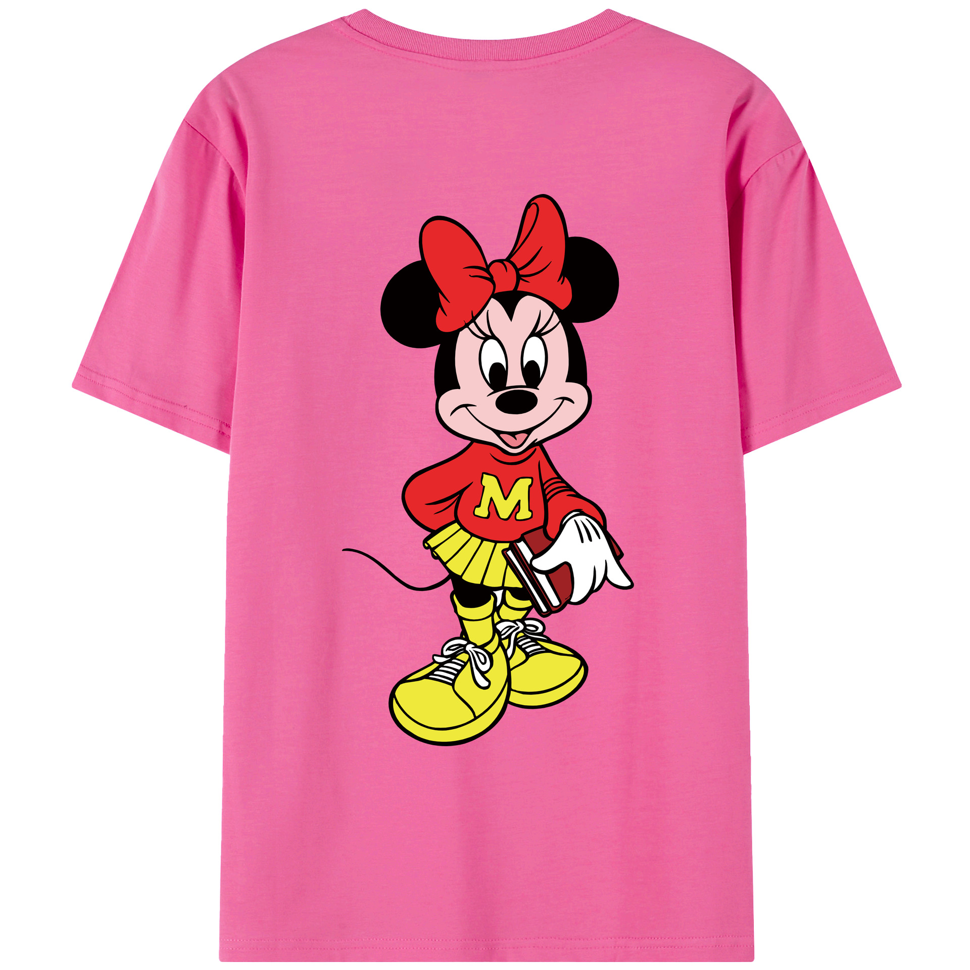 （画像用） ミッキーマウス Mickey Mouse レディース半袖Tシャツ(バックプリント)
